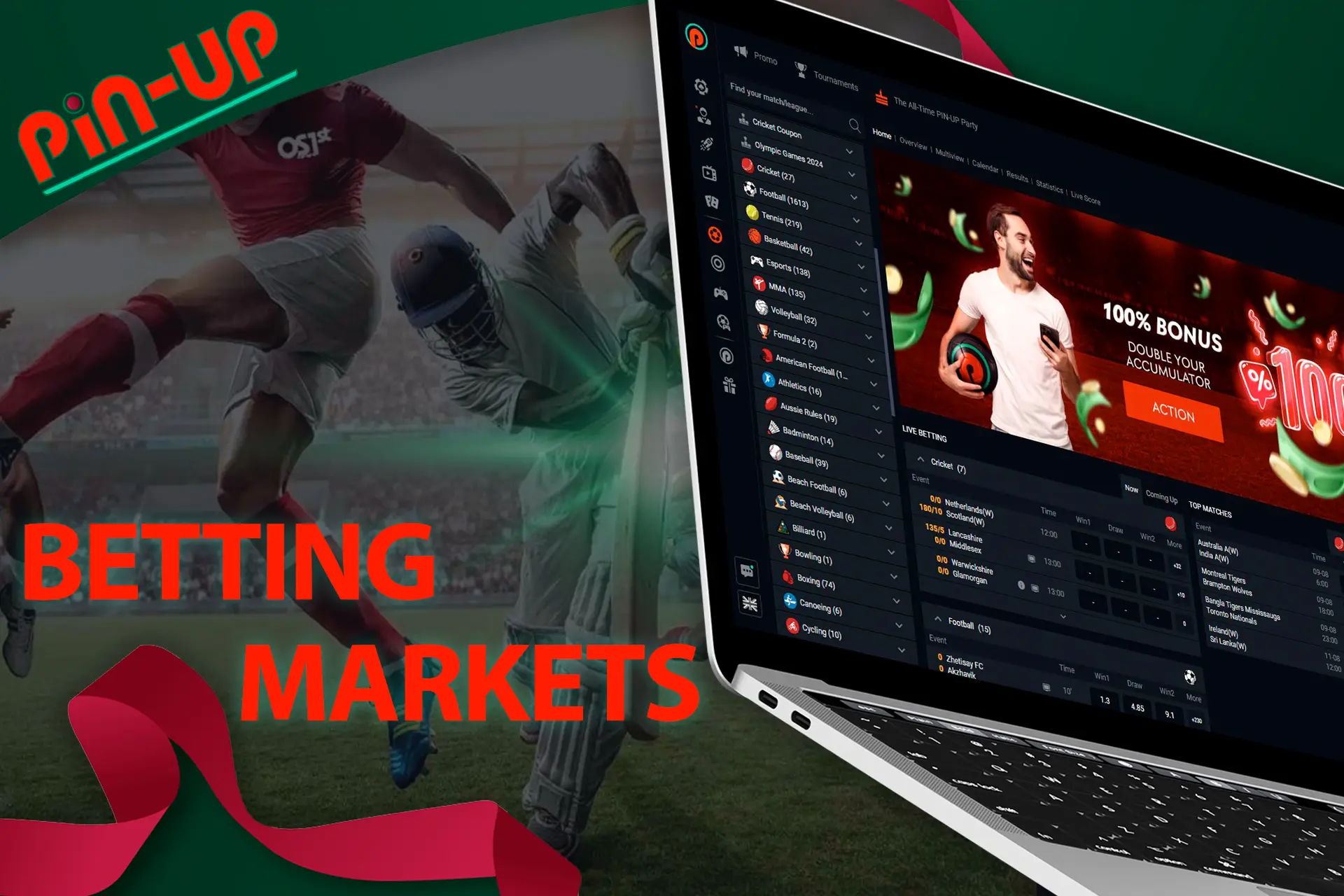 Large selection of competitions for sports betting