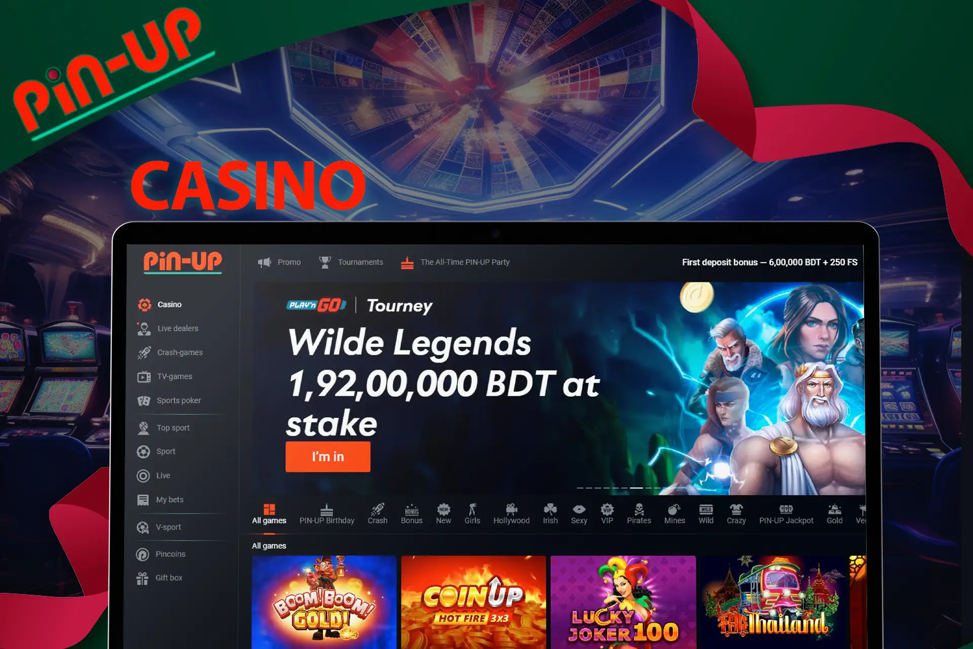 Thousands of gambling games at Pin-UP Casino